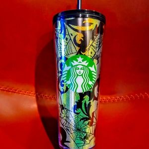 Starbucks Halloween irridescdnt Foil Tumbler VHTF!